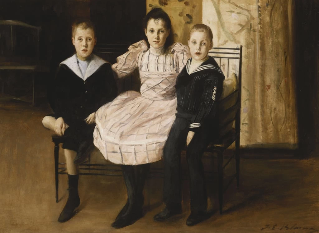 Ritratto di Henry Bernstein con suo fratello e sorella, 1892